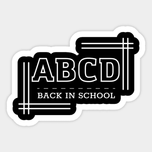 ABCD Back in school Sticker